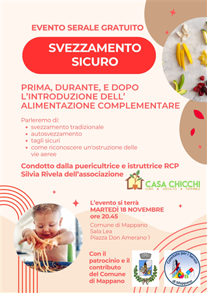 Svezzamento sicuro - evento serale gratuito